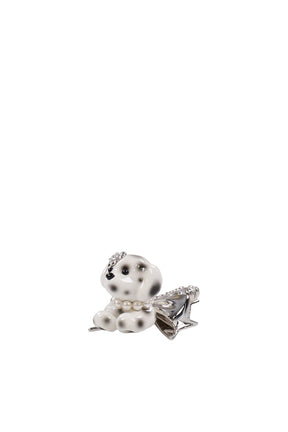 PUPPY BOWKNOT HAIR PIN / WHT