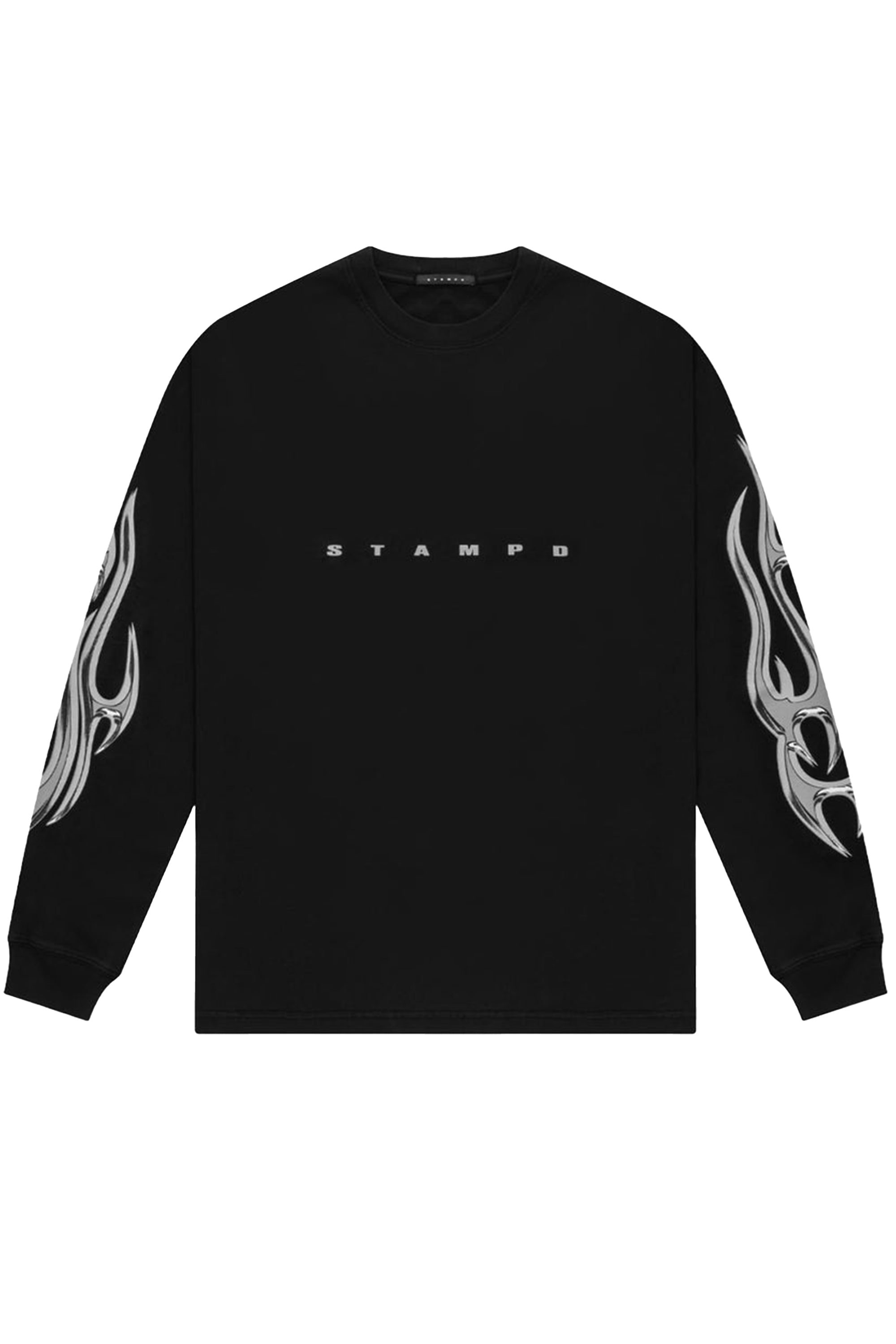 STAMPD SS23 CHROME FLAME LS RELAXED TEE / BLK -NUBIAN