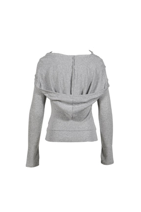 SOFT COWL HOOD T / MELANGE GRY