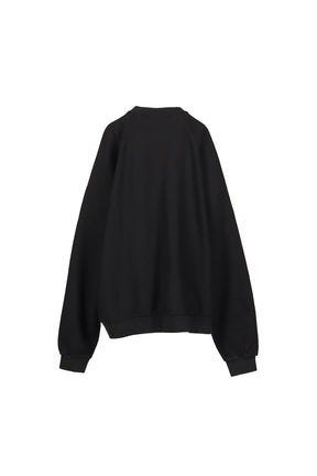 OVERSIZED SWEAT SHIRT KNIT / BLK