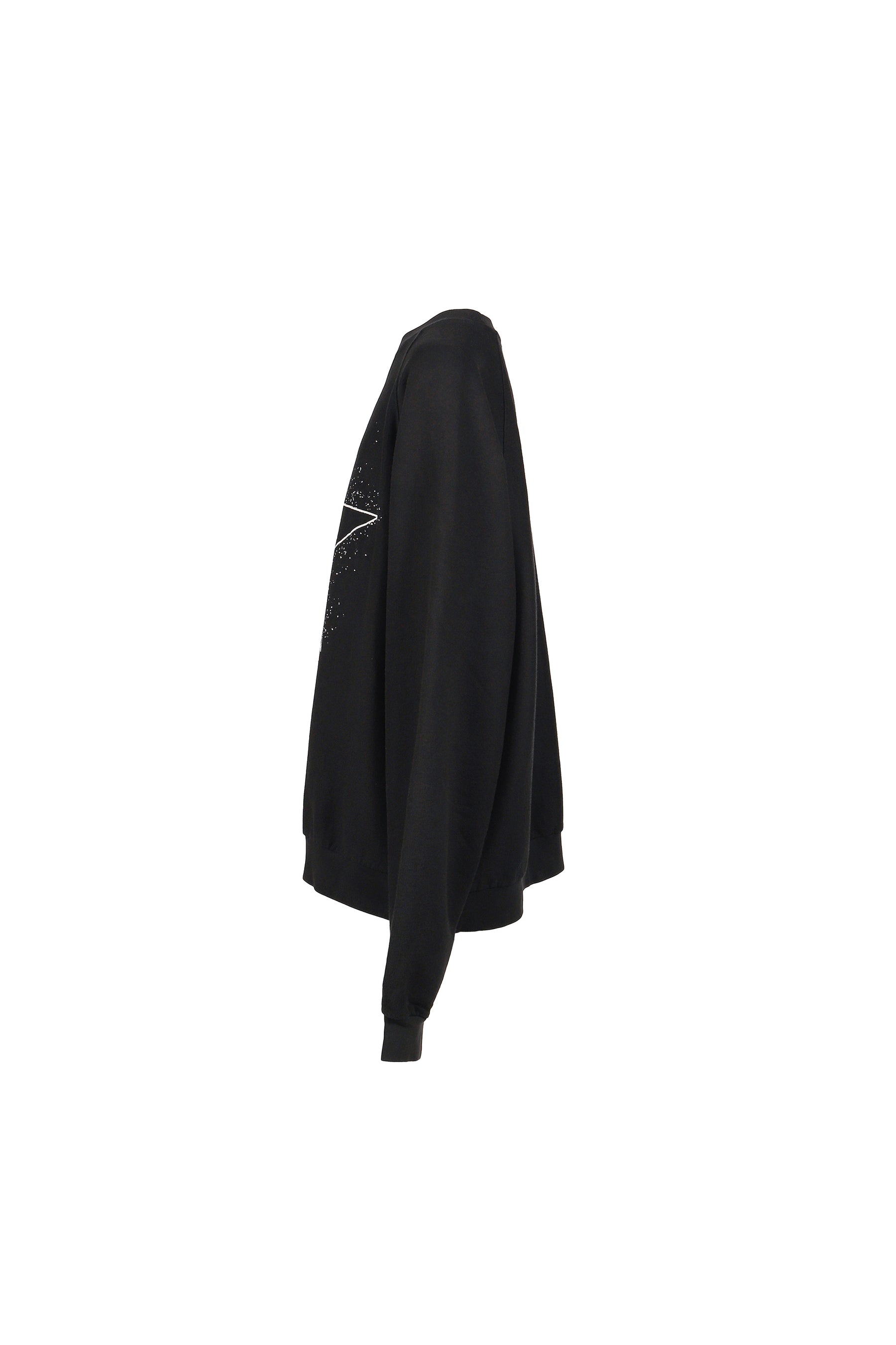 OVERSIZED SWEAT SHIRT KNIT / BLK