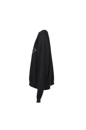 OVERSIZED SWEAT SHIRT KNIT / BLK