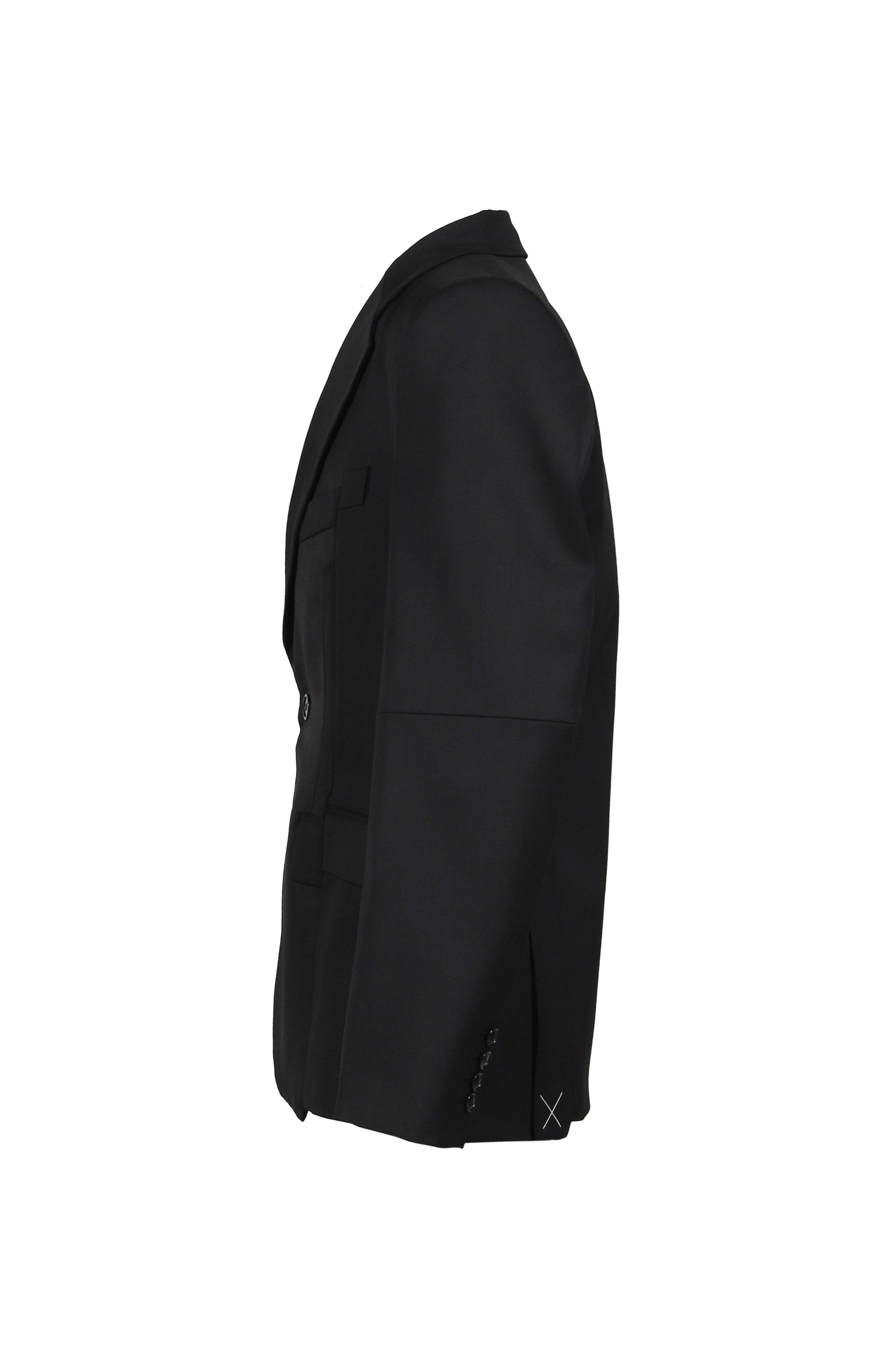 VETEMENTS CUT-UP TAILORED JACKET / BLK