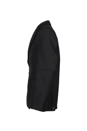 VETEMENTS CUT-UP TAILORED JACKET / BLK