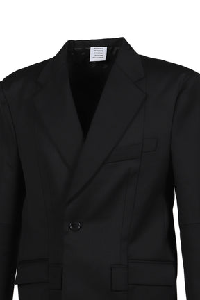 VETEMENTS CUT-UP TAILORED JACKET / BLK