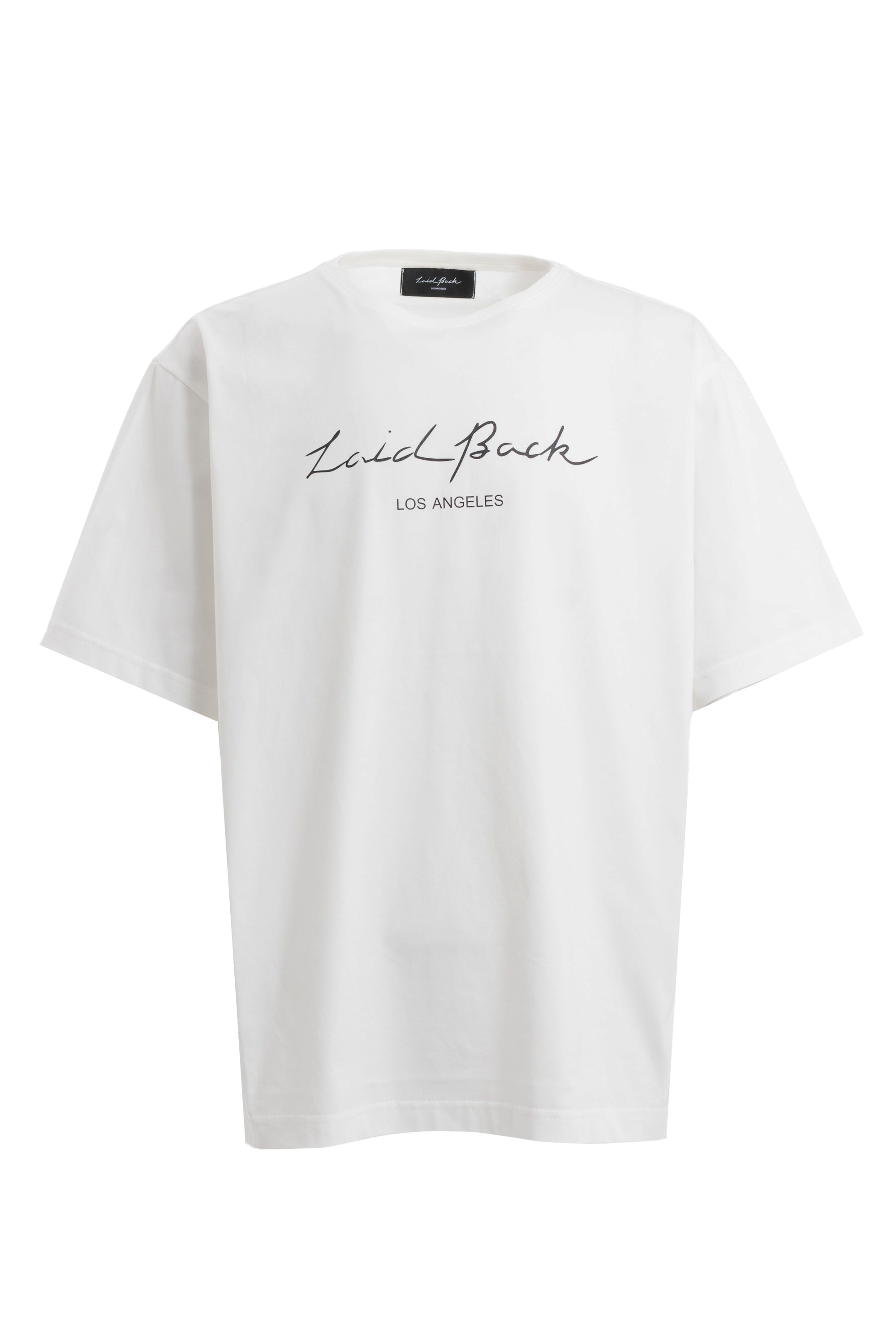 LAIDBACK SS23 LAIDBACK LOGO BOX TEE / WHT -NUBIAN