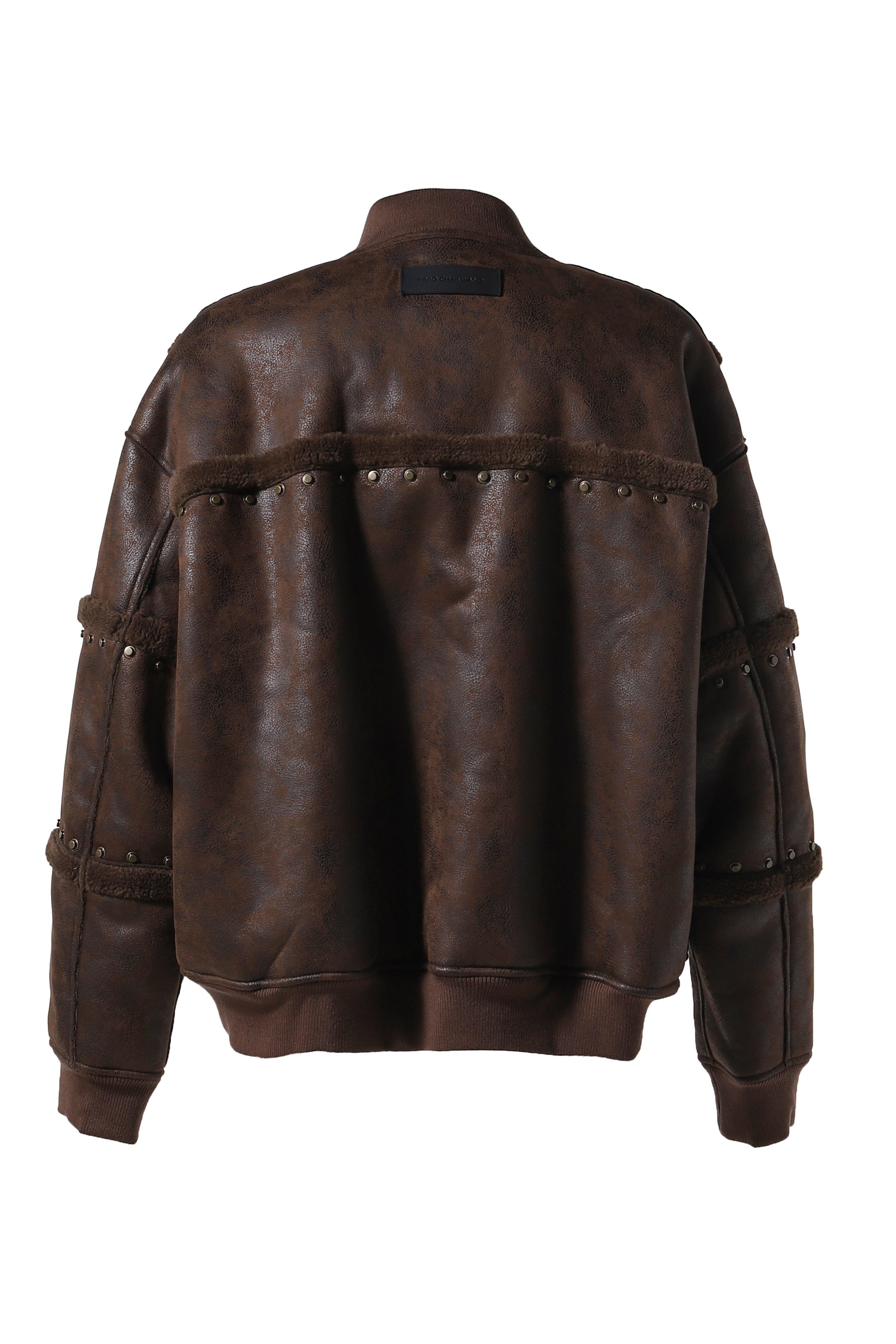 BROWN FAUX-SHEARLING JACKET / BRW