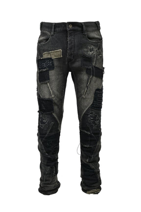 CRUST DAMAGE REPAIR PANTS / BLK