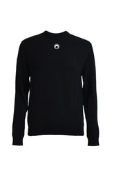 MOON LOGO KNIT CREWNECK SWEATER / BLK