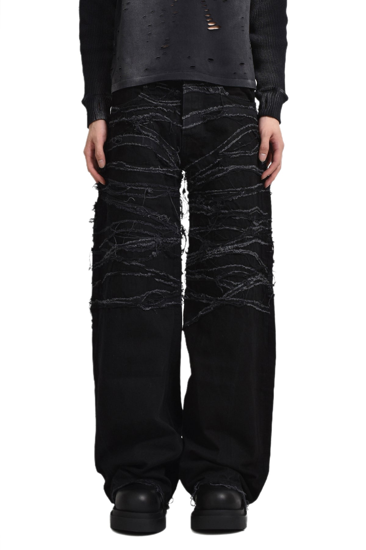 CRUDE BAGGY JEANS / BLK