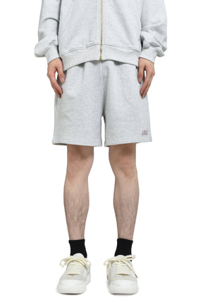 CASABLANCA PVC PATCH SWEATSHORT / GRY