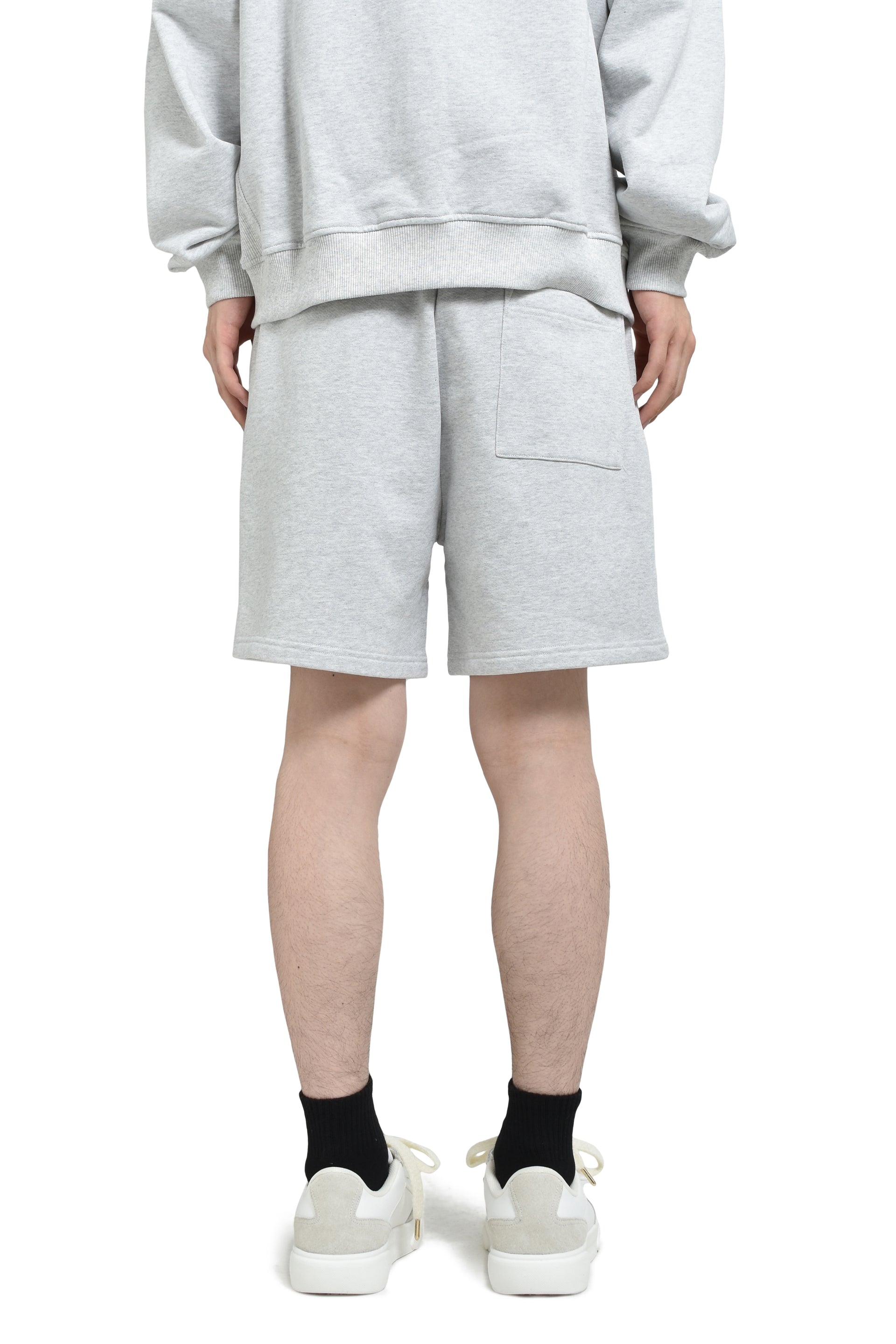 CASABLANCA PVC PATCH SWEATSHORT / GRY