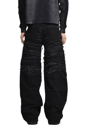 CRUDE BAGGY JEANS / BLK