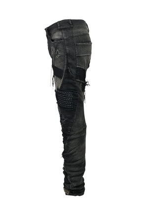 CRUST DAMAGE REPAIR PANTS / BLK