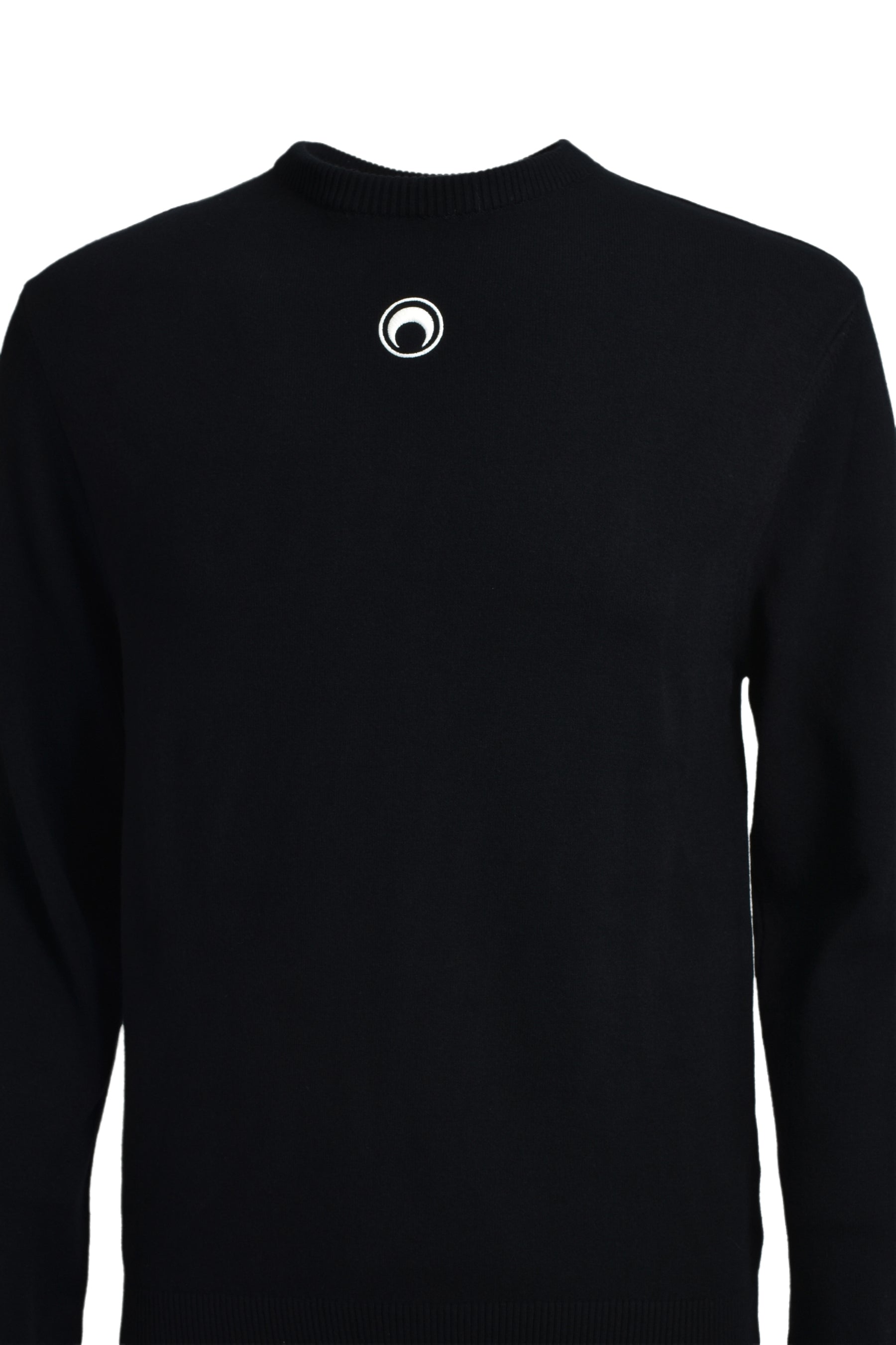 MOON LOGO KNIT CREWNECK SWEATER / BLK