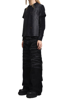 CRUDE BAGGY JEANS / BLK