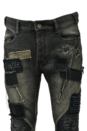CRUST DAMAGE REPAIR PANTS / BLK