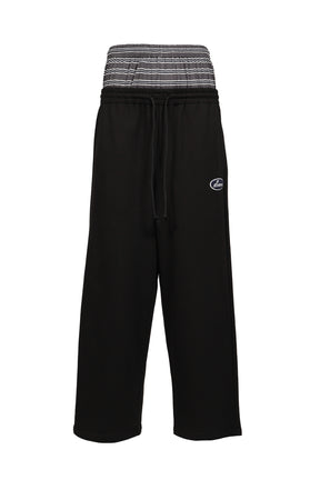 BLACK LAYERED LOUNGE PANTS / BLK