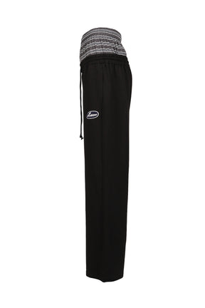 BLACK LAYERED LOUNGE PANTS / BLK