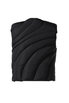 LAYERED DOWN VEST / BLK