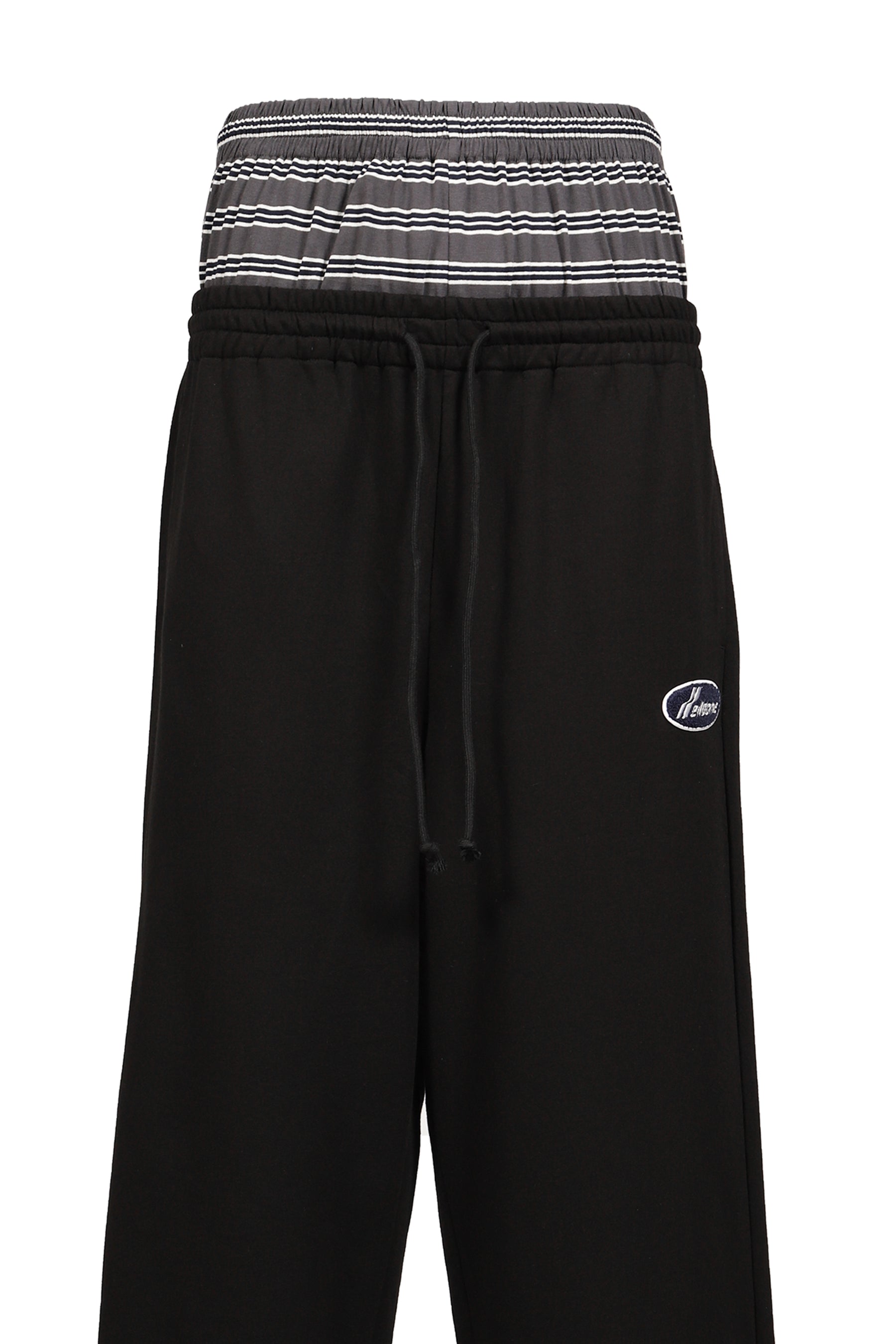 BLACK LAYERED LOUNGE PANTS / BLK