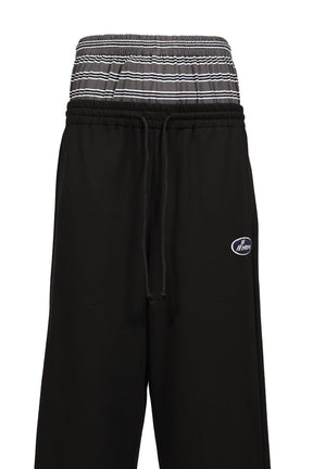 BLACK LAYERED LOUNGE PANTS / BLK