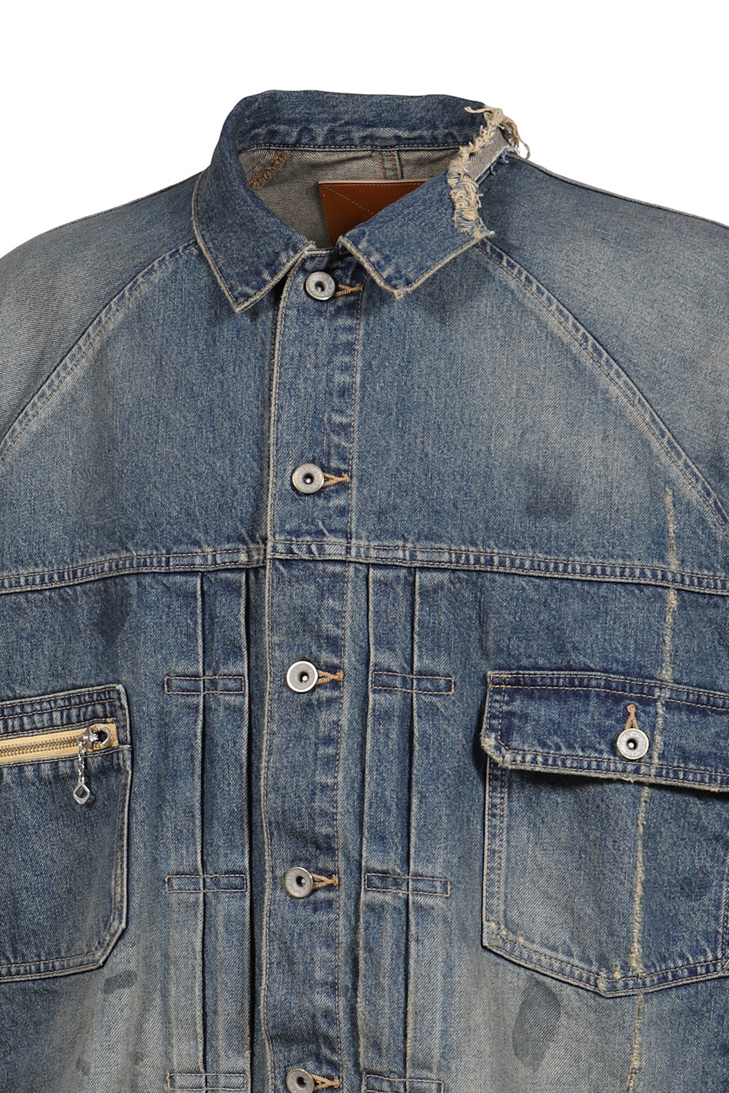【超希少】ダイリク dairiku LeatherPatchwork Denim DAIRIKU（ダイリク） カバーオール 「DAIRIKU / ダイリク」Vintage