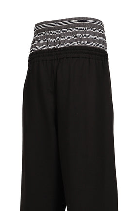 BLACK LAYERED LOUNGE PANTS / BLK