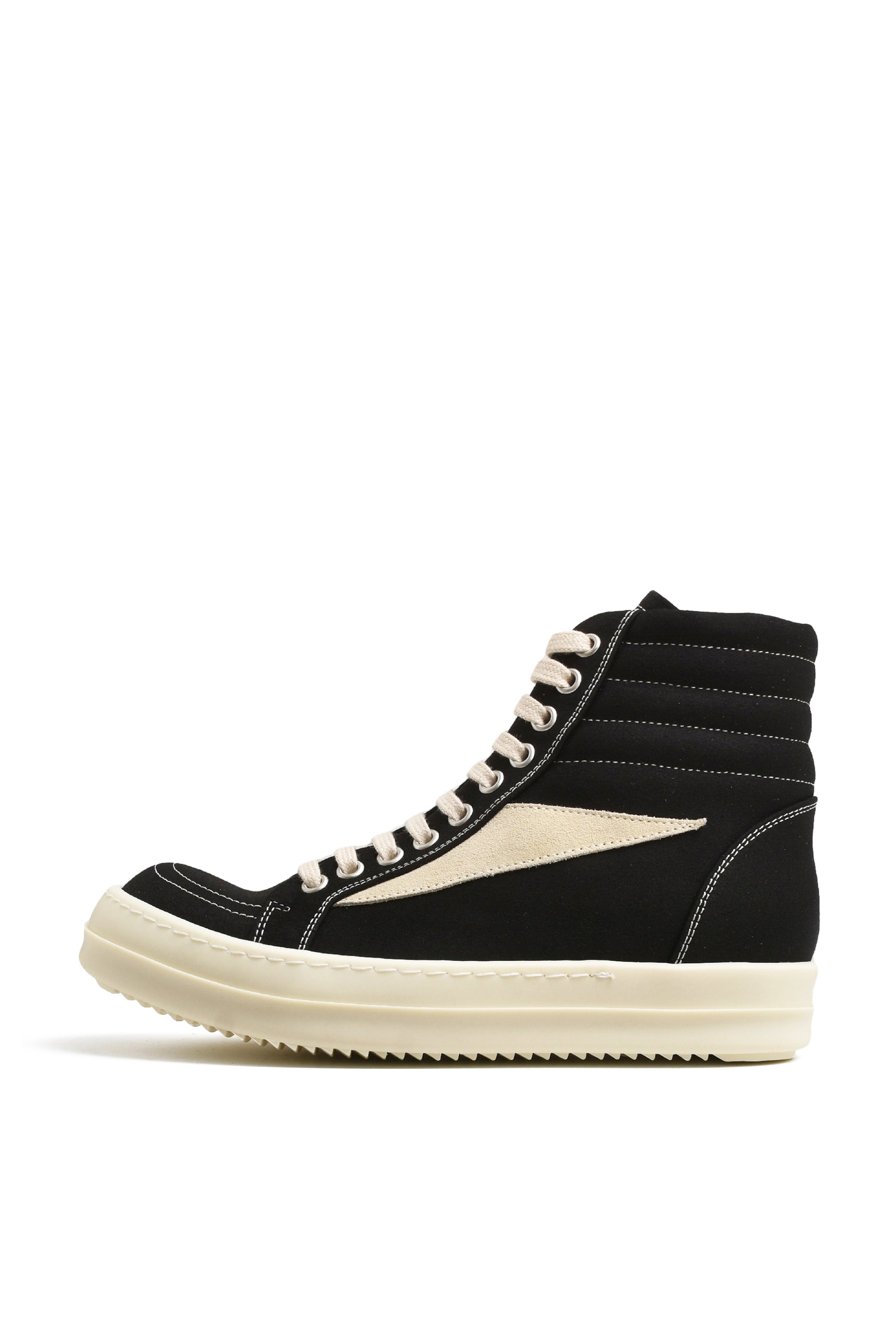 Rick Owens DRKSHDW VINTAGE HIGH SNEAKS / BLK MILK MILK