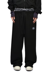 BLACK LAYERED LOUNGE PANTS / BLK