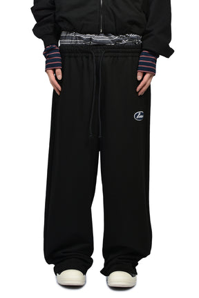 BLACK LAYERED LOUNGE PANTS / BLK