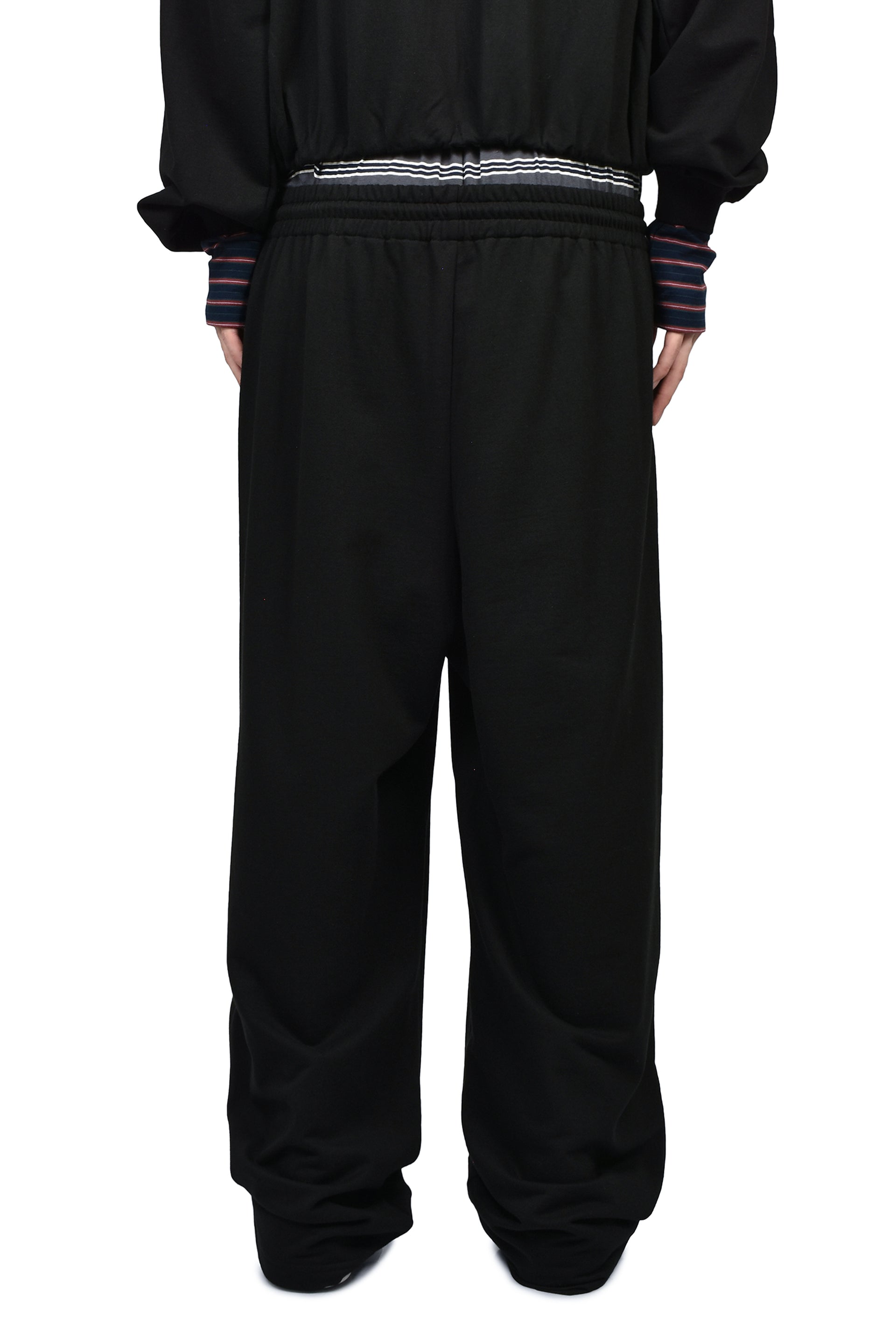 BLACK LAYERED LOUNGE PANTS / BLK