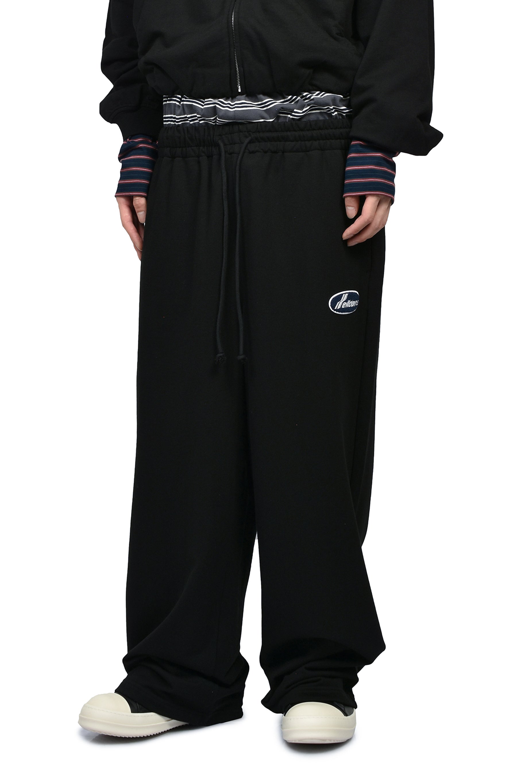 BLACK LAYERED LOUNGE PANTS / BLK