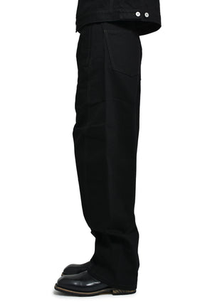 TWISTED BELTED PANTS / BLK