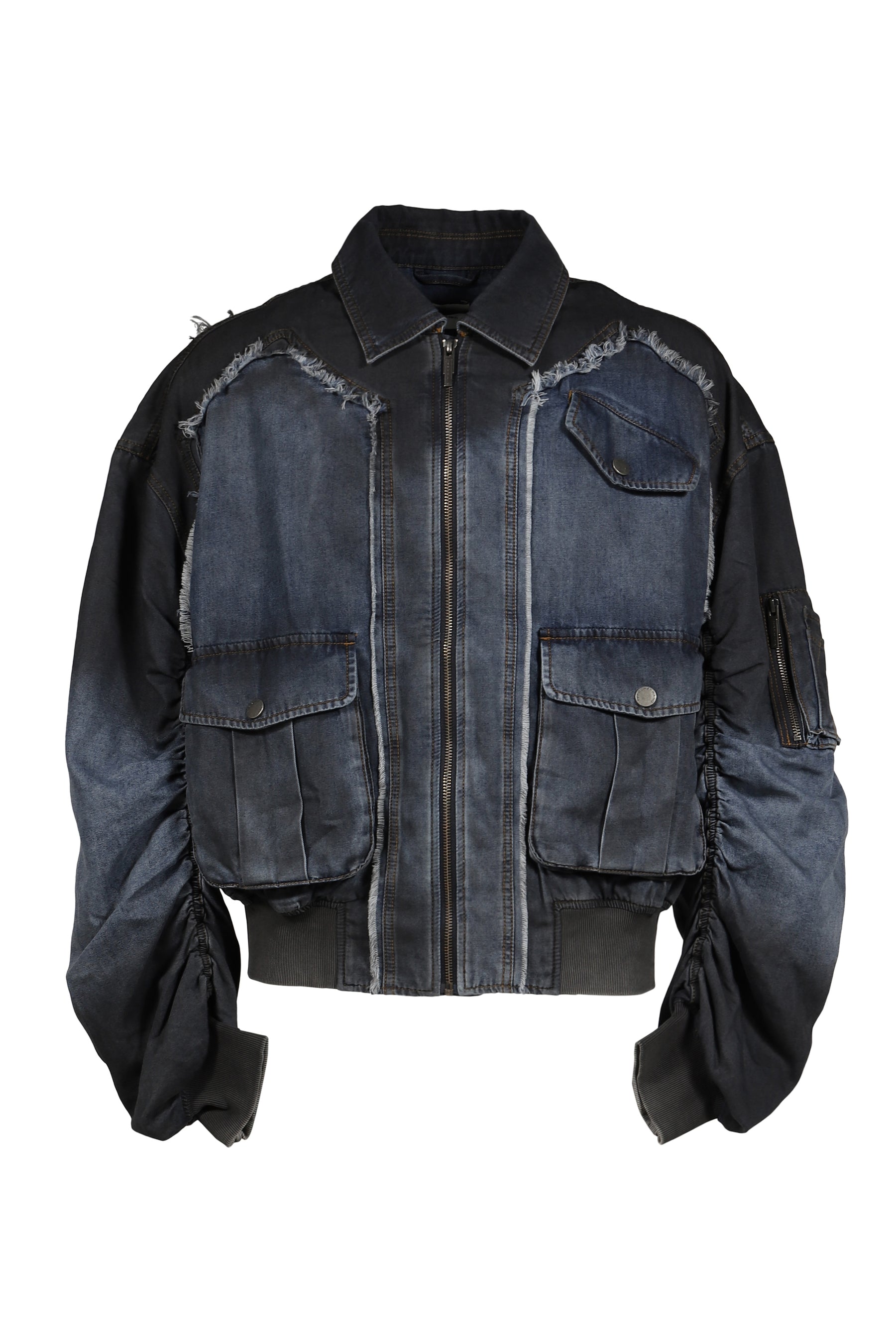 IENA VACHEMENT ヴァシュモン グログランパーカ ネイビー FenG CHen WANG フェン チェン ワン SS26 INDIGO GRADIENT DENIM
