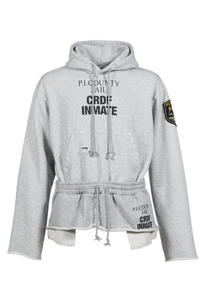 HYBRID SWEAT PANTS HOODIE / MELANGE GRY