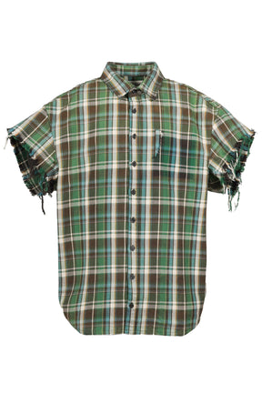 BENDER CUT OFF FLANNEL / GRN PLAID