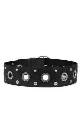 REI STUD WIDE BELT / BLK