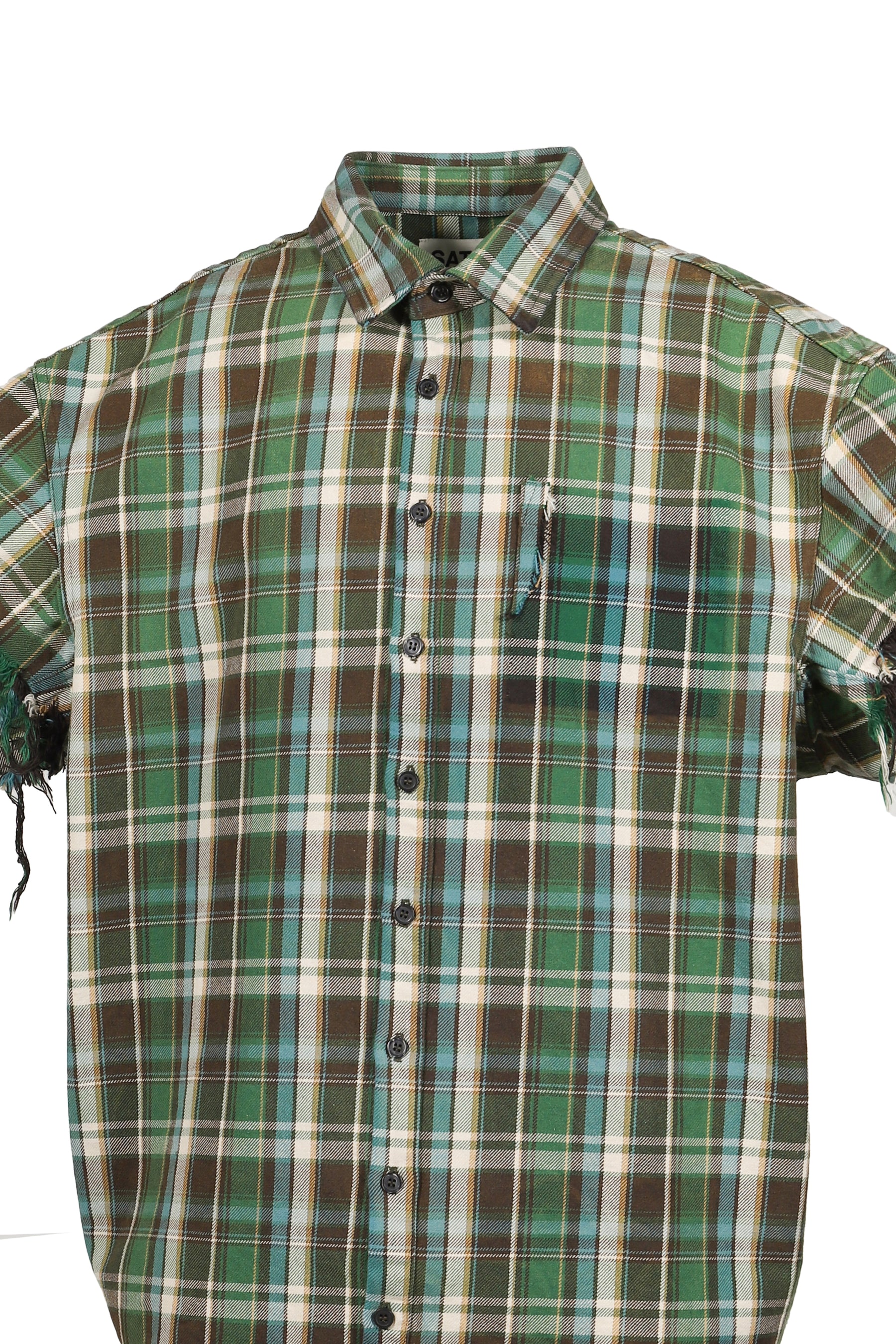 BENDER CUT OFF FLANNEL / GRN PLAID