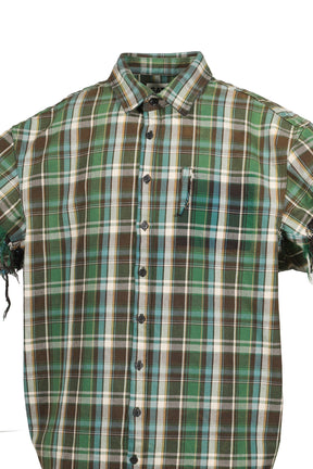 BENDER CUT OFF FLANNEL / GRN PLAID