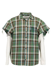 BENDER CUT OFF FLANNEL / GRN PLAID