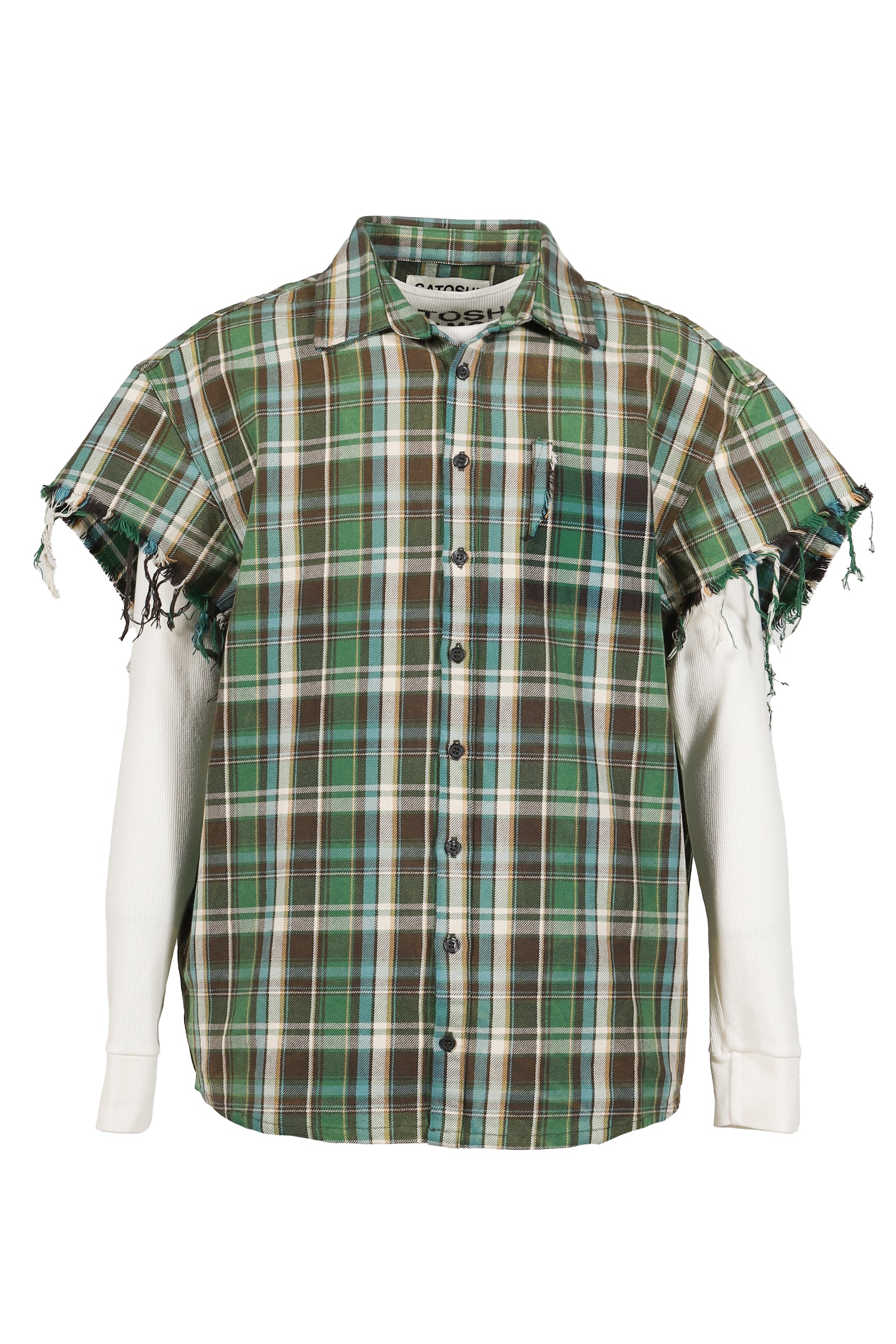BENDER CUT OFF FLANNEL / GRN PLAID