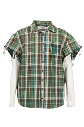BENDER CUT OFF FLANNEL / GRN PLAID
