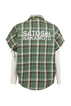 BENDER CUT OFF FLANNEL / GRN PLAID