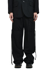 "SLASH" DRESS PANTS / BLACK 
