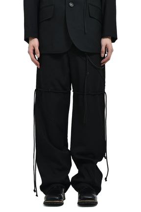 "SLASH" DRESS PANTS / BLACK 