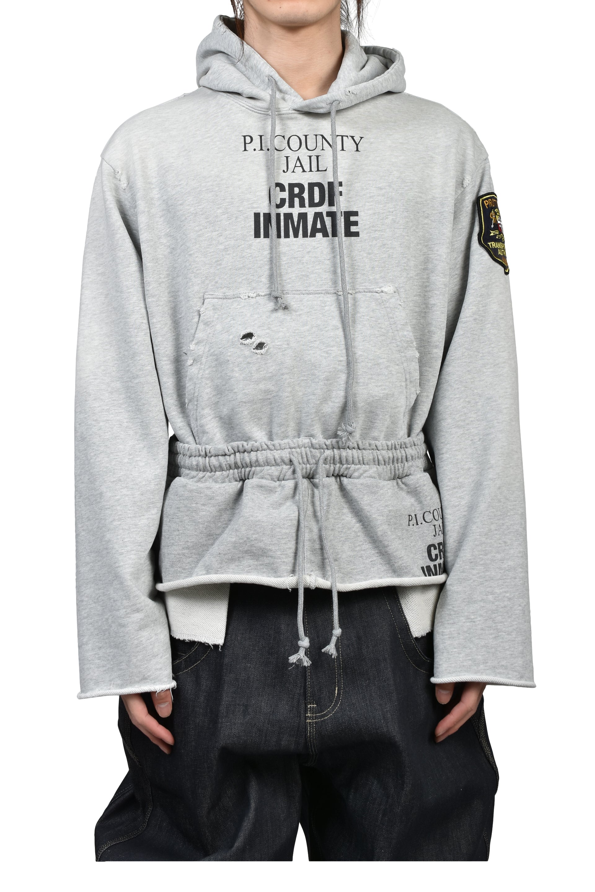 HYBRID SWEAT PANTS HOODIE / MELANGE GRY