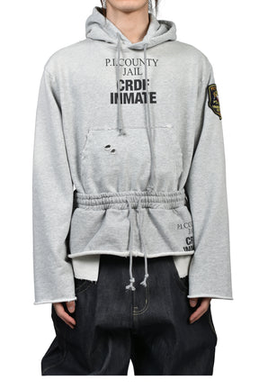 HYBRID SWEAT PANTS HOODIE / MELANGE GRY