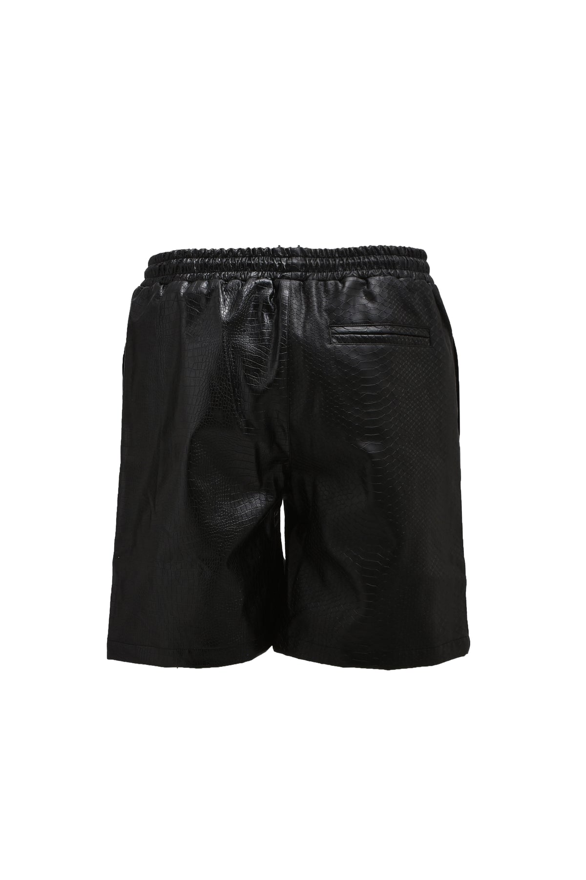 LEATHER SHORTS / BLK