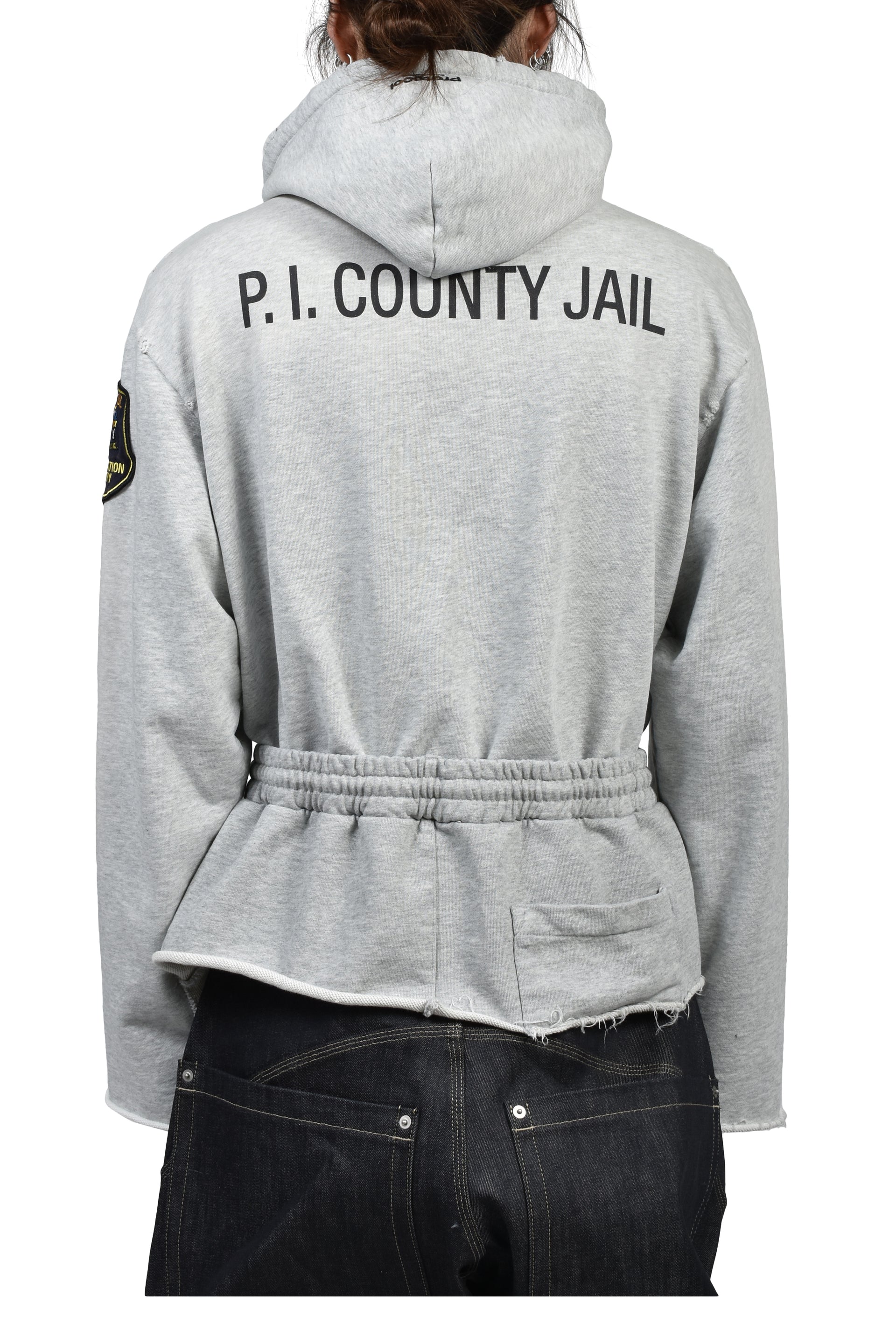 HYBRID SWEAT PANTS HOODIE / MELANGE GRY